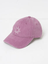 Purple Embroidered Sun 100% Cotton Cap