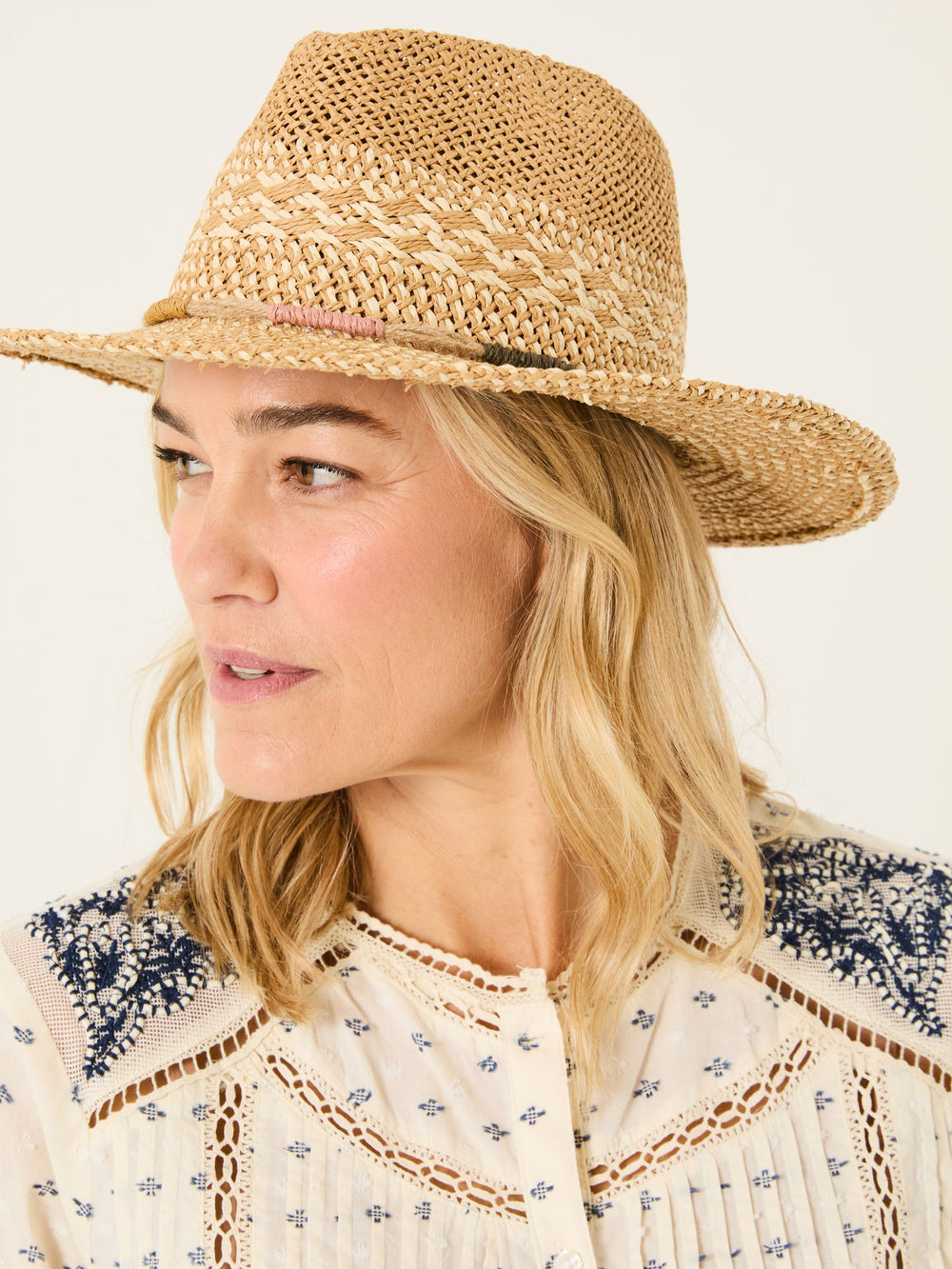 Natural Straw Fedora Hat