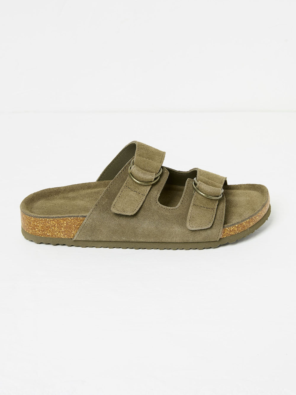 Khaki Green Mylor Suede Sandal