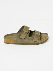 Khaki Green Mylor Suede Sandal