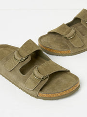 Khaki Green Mylor Suede Sandal