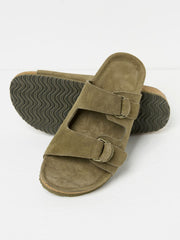 Khaki Green Mylor Suede Sandal