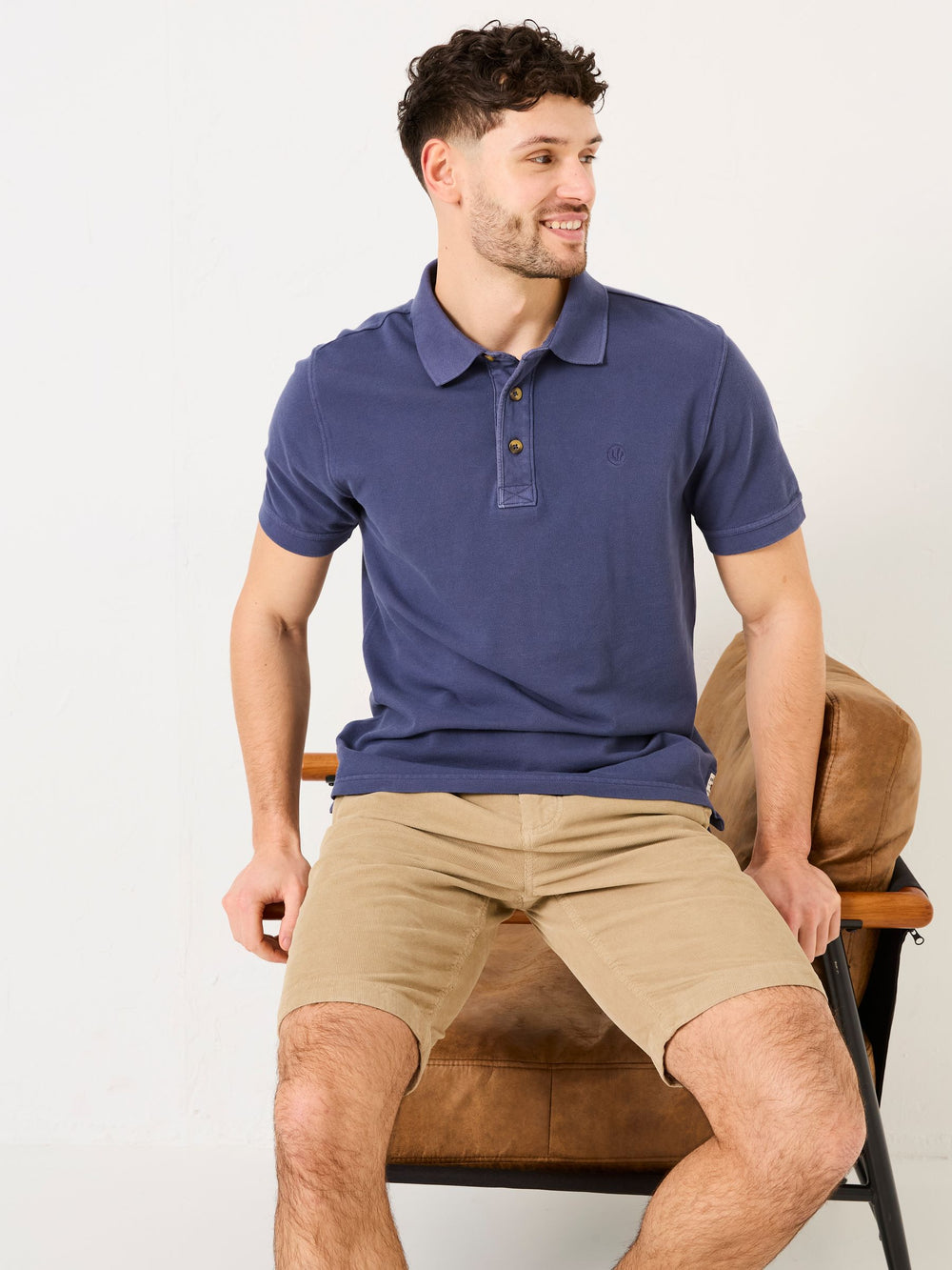 Blue Denim Pique Polo