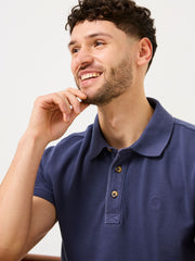 Blue Denim Pique Polo