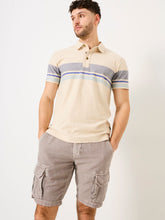 Natural Short Sleeve Chest Stripe Polo