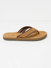 Burcott Tan Brown Flip Flops