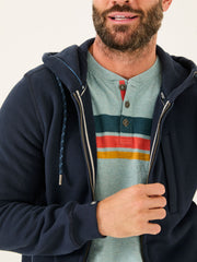 Brooke Navy Blue Zip Through Hoodie