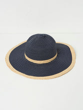 Navy Ribbon Floppy Sun Hat