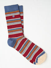 Blue & Red Men's Striped Socks