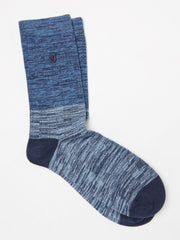 Blue Textured Socks