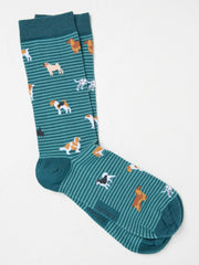 Teal Blue Dogs Men's Socks