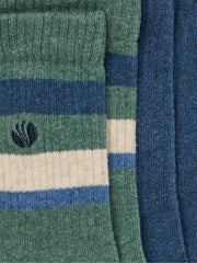 Green 2 Pairs of Sport Socks