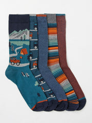 Multi Off Roader 5 Pack Men's Socks