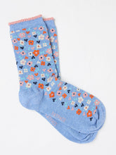Blue Floral Women's Socks