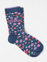 Navy Blue Floral Mama Women's Socks