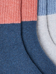 Multi Colour 2 Pack Welly Socks