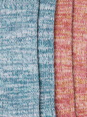 Blue & Pink 2 Pack Women's Boot Socks