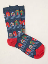 Blue Beach Hut Socks