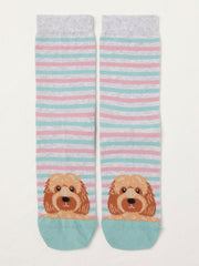 Grey Dog Toe Socks