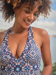 Batik Bright Blue Geo Indigo Swimsuit