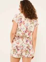 Multi Butterfly Pyjama Shorts Set