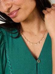 Gold Tone Daisy Chain Necklace