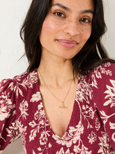 Gold Tone T Bar Necklace