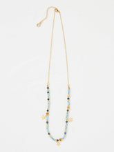 Blue Star Charm Beaded Necklace