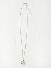 Silver Tone Flower Pendant Necklace