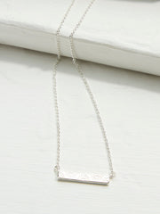 Silver Tone Flower Engraved Necklace