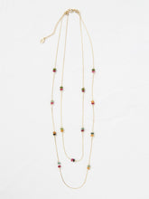 Multi Semi Precious Stone Layered Necklace