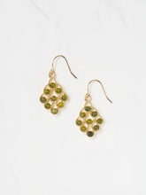 Gold Tone Stone Drop Earrings