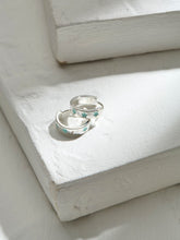 Green Haze Enamel Star Hoop Earrings