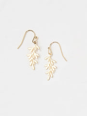 Gold Tone Leaf Drop Earrings