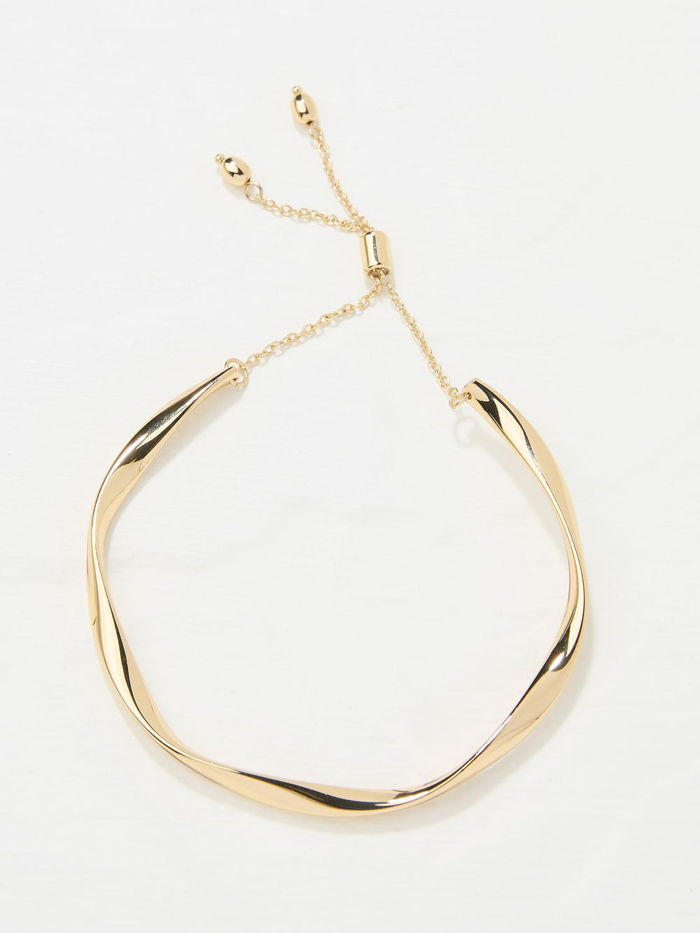 Gold Tone Adjustable Hammered Bangle