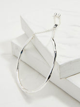 Silver Tone Adjustable Hammered Bangle