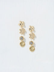 Gold Tone Flower Studs