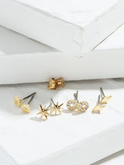 Gold Tone Star Studs