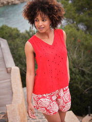 Bright Red Etta Cami