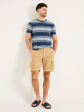 Stone Cotton Linen Cargo Shorts