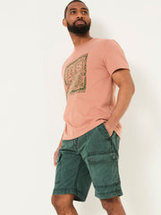 Rye Dark Teal Garment Dye Utility Shorts