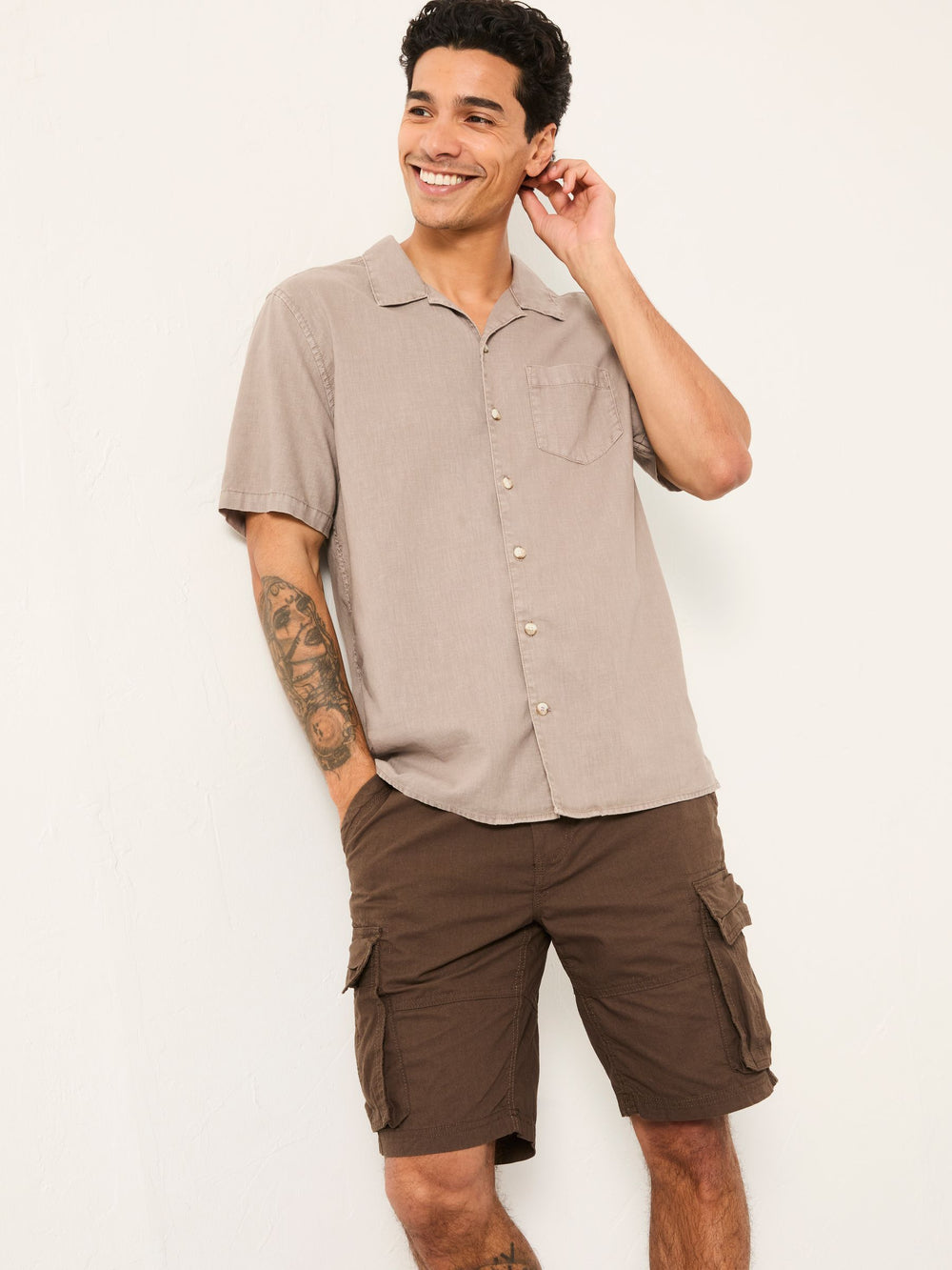 Bude Brown Cargo Shorts