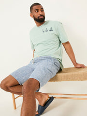 Seaton Blue Stripe Pull On Shorts
