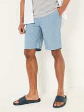 Mawes Blue Cotton Linen Chino Shorts