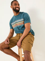 Tenby Light Brown Pull On Cargo Shorts