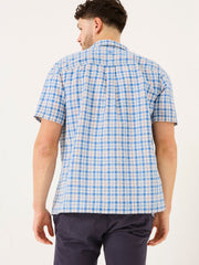 Blue Short Sleeve Conwy Check Shirt