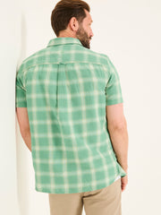 Green Short Sleeve Basel Check Shirt