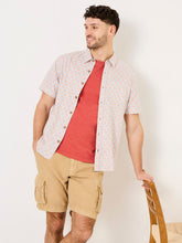 Light Orange Geo Short Sleeve Shirt