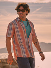 Bude Pink Short Sleeve Stripe Shirt