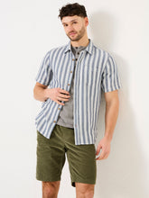 Hyde Blue Short Sleeve Stripe 100% Cotton Shirt